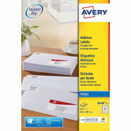 AVERY 315 étiquettes Jet d'encre blanches, format 63,5 x 38,1 mm (15 feuilles / cdt) - 5014702138195