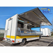 Camion marché panoramique Renault Master 5m50 – Vitre bombée BCC + plan granité noir – 1095