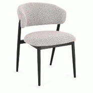 Chaise Cassandrea noir/gris 62 x 57 x 80 cm - Par 2