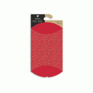 Clairefontaine Lot de 6 Pochette cadeau, 16x6x22 cm, décor Etoiles sur fond rouge - 3329686180125
