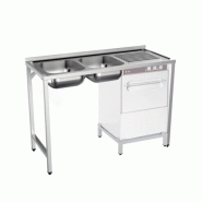 Distform Plonge inox 2 bacs sur support - P 500 mm-bac à droite longueur 1350mm - 8445842000245