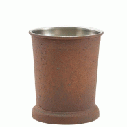 Genware Timbale à Julep Effet Rouille 38.5cl - rouge JUL-01-R