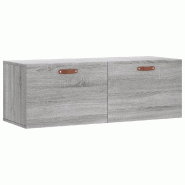 Helloshop26 - Armoire murale sonoma gris 100 x 36,5 x 35 cm rangement pratique déco minimaliste en bois d'ingénierie gris 02_0048878 - gris Bois mas