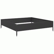 Helloshop26 - Jardinière bac lit surélevé plantes fleurs terrasse jardin de jardin 100 x 100 x 26 cm acier noir 02_0039273 - 3000218636593 Helloshop26 - Jardinière bac lit surélevé plantes fleurs terrasse jardin de jardin 100 x 100 x 26 cm acier noir 02_0039273 - 3000218636593