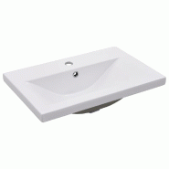 Helloshop26 - Lavabo salle de bain encastré 61 cm céramique blanc 02_0002643 - 3000101421534
