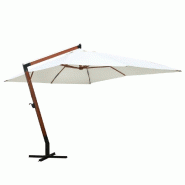 Helloshop26 - Parasol 300 x 400 cm blanc 02_0008035 - blanc Bois massif 3000430347765