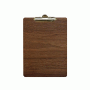 Hungry Club Porte Menu en bois A5 "Le Demi Pincé" - Noyer - Pince Dorée - Bois massif PM-DP-A5-NO-PD