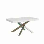 Itamoby Table Extensible 90X160/264 Cm Volantis Structure Frêne Blanc 4/A - blanc VE160TAV4AALL-BF