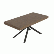 Itamoby Table Extensible Niket En Noyer 180/440X90 Cm Avec Pieds Anthracite - marron multi-matériau VE0180440NIKE-NC