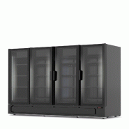 KLIMAITALIA Armoire murale 4 ptes ventilées à température positive. Portes en verre à l’infini. Éclairage LED. T° +1°C/+10°C. Mod. MILANO191