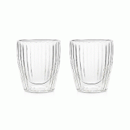 Ogo Living - Lot 2 tasses hera 12cl en verre borosilicate double paroi - 3256391045473