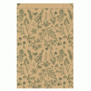 Pochettes cadeaux kraft lisse "herboriste" 12x4,5x20cm - par 150