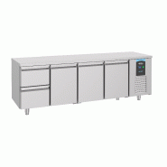 Table réfrigérée 3 portes 2 tiroirs profondeur 700 mm positive ener... - P7489.5525
