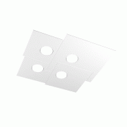 Top light Plafonnier carré Toplight 4 lumières Plate avec douille GX53, structure blanche, design moderne 50x46x3cm - blanc 8057094705887