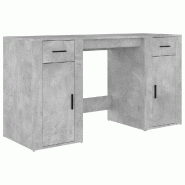 VidaXL Bureau avec armoire gris béton bois d'ingénierie Modèle Atlas Office Pro Advanced - 3185435