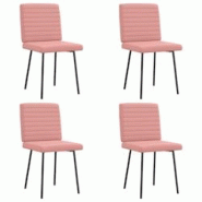 VidaXL Chaises à Manger Lot De 4 Rose Similicuir - rose 8721158567185 VidaXL Chaises à Manger Lot De 4 Rose Similicuir - rose 8721158567185