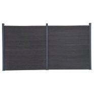 Vidaxl ensemble de panneaux de clôture gris 353x186 cm wpc 3211831