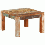 VidaXL Table basse 55x55x35 cm Bois de récupération massif Modèle Cascade Pro - 350322
