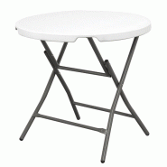 WellHome - Table basse pliante 80x80x74 cm, système de pliage compact et poignée pour un transport facile - bleu plastique polypropylène WH4198