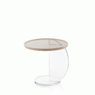 AQA Design Table basse SAIL en acrylique et mdf crème L.50 P.50 H.50 MP03093 - beige Bois manufacturé MP03093