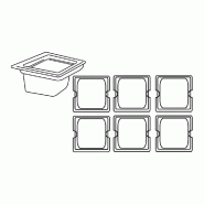 Bac gastronorme 1/6 1,9L 17,6x16,2x15cm inox