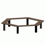 Banc public en bois hexagonal buton industries ba 20 Banc public en bois hexagonal buton industries ba 20