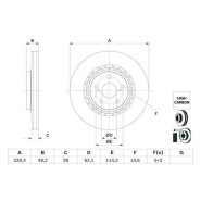 Disque de frein ventilé Bosch 0986479G63 - avant - boîte de 1 disque Disque de frein ventilé Bosch 0986479G63 - avant - boîte de 1 disque