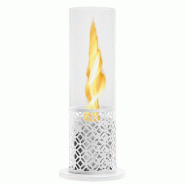 Divina Fire Cheminée au bioéthanol biocamin de table TOLOSA Blanc D20 x H49,5 intérieur extérieur - blanc 8056157804949