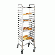 Échelle pâtisserie 15 niveaux avec 15 plateaux 600x400 inox - PCEPT15
