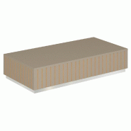 Podium pour mannequins Vertigo T03 MDF naturel et taupe 120x60x25cm