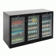 Polar Arrière-bar 3 portes battantes vitrées 330 Litres noir, 350 W, 220 V - MONO - 5050984176036