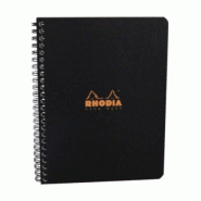 RHODIA Lot de 5 Notebook Classic noir 16x21, 160p./80 feuilles microperforées 80 g/m² reliure intégrale, quadrillé 5x5 - 3037921934296