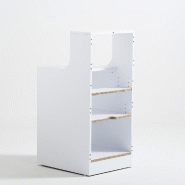 Structure comptoir d'accueil Receptio L50xP61,9xH111cm - blanc - Ligne tendance, modularité d'agencement