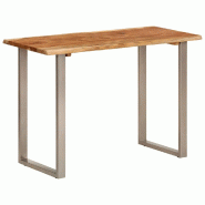 Table à dîner 110x50x76 cm Bois d'acacia solide Modèle Helios Nord - Bois massif 350293
