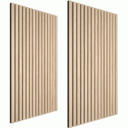 TecTake GmbH tectake Panneaux acoustiques SONIC WALL aspect bois - Lot de 2 Chêne clair - marron Bois manufacturé 406550