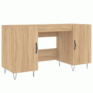 VidaXL Bureau chêne sonoma 140x50x75 cm bois d'ingénierie Modèle Orion Edge Pro - 829543