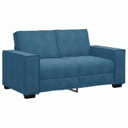 VidaXL Canapé à 2 places Bleu 160x78x84 cm Velours Modèle AbriPin 61 - 8721158689283