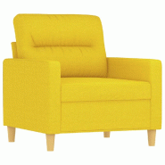VidaXL Fauteuil Jaune clair 60 cm Tissu Modèle Rervelorix - Matériau naturel 359224
