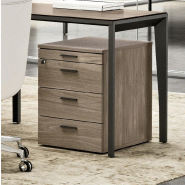 Caisson de rangement 3 tiroirs X9 - X10 - Officity. - Orme gris_0