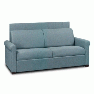 CANAPÉ LIT OPERA EXPRESS LATTES 120CM MATELAS 16CM TÊTE DE LIT INTÉGRÉE VELOURS   BLEU TURQUOISE