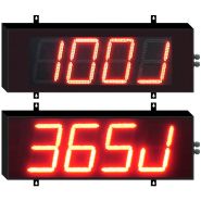 Afficheur lumineux de sécurité et compteur journalier chiffres de 18 cm (luminosité extérieur)