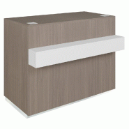 Comptoir Cage noyer foncé repose sac blanc 1 tiroir 2 tablettes 120x60/76x93cm