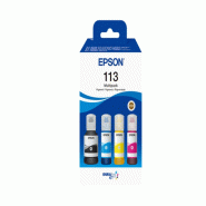 EPSON 113 - Pack de 4 flacons d'encre Ecotank N/C/M/J authentique - C13T06B640