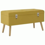 Helloshop26 - Banc banquette avec compartiment de rangement 80 cm jaune velours moutarde 02_0010882 - 3000598321386 Helloshop26 - Banc banquette avec compartiment de rangement 80 cm jaune velours moutarde 02_0010882 - 3000598321386