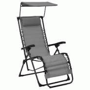 Helloshop26 - Chaise pliable de terrasse textilène gris 02_0011898 - 3000653282720 Helloshop26 - Chaise pliable de terrasse textilène gris 02_0011898 - 3000653282720