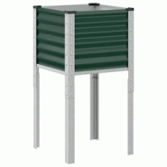 Helloshop26 - Jardinière bac lit surélevé plantes fleurs terrasse jardin 45 x 45 x 88 cm acier vert 02_0037616 - 3000217924714 Helloshop26 - Jardinière bac lit surélevé plantes fleurs terrasse jardin 45 x 45 x 88 cm acier vert 02_0037616 - 3000217924714