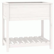 Helloshop26 - Jardinière bac lit surélevé plantes fleurs terrasse jardin avec étagère 82,5 x 54 x 81 cm bois massif de pin blanc 02_0038405 - 300 Helloshop26 - Jardinière bac lit surélevé plantes fleurs terrasse jardin avec étagère 82,5 x 54 x 81 cm bois massif de pin blanc 02_0038405 - 300