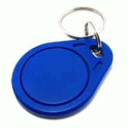 MIF_ULT_FOB27_BL - Porte-clés RFID Mifare Ultralight C, bleu avec cryptographie 3DES