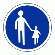 Panneau B22b - Chemin obligatoire aux piétons