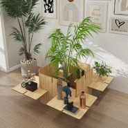 Presentoir Puzzle rack green carre 52x52 cm naturel - par 12